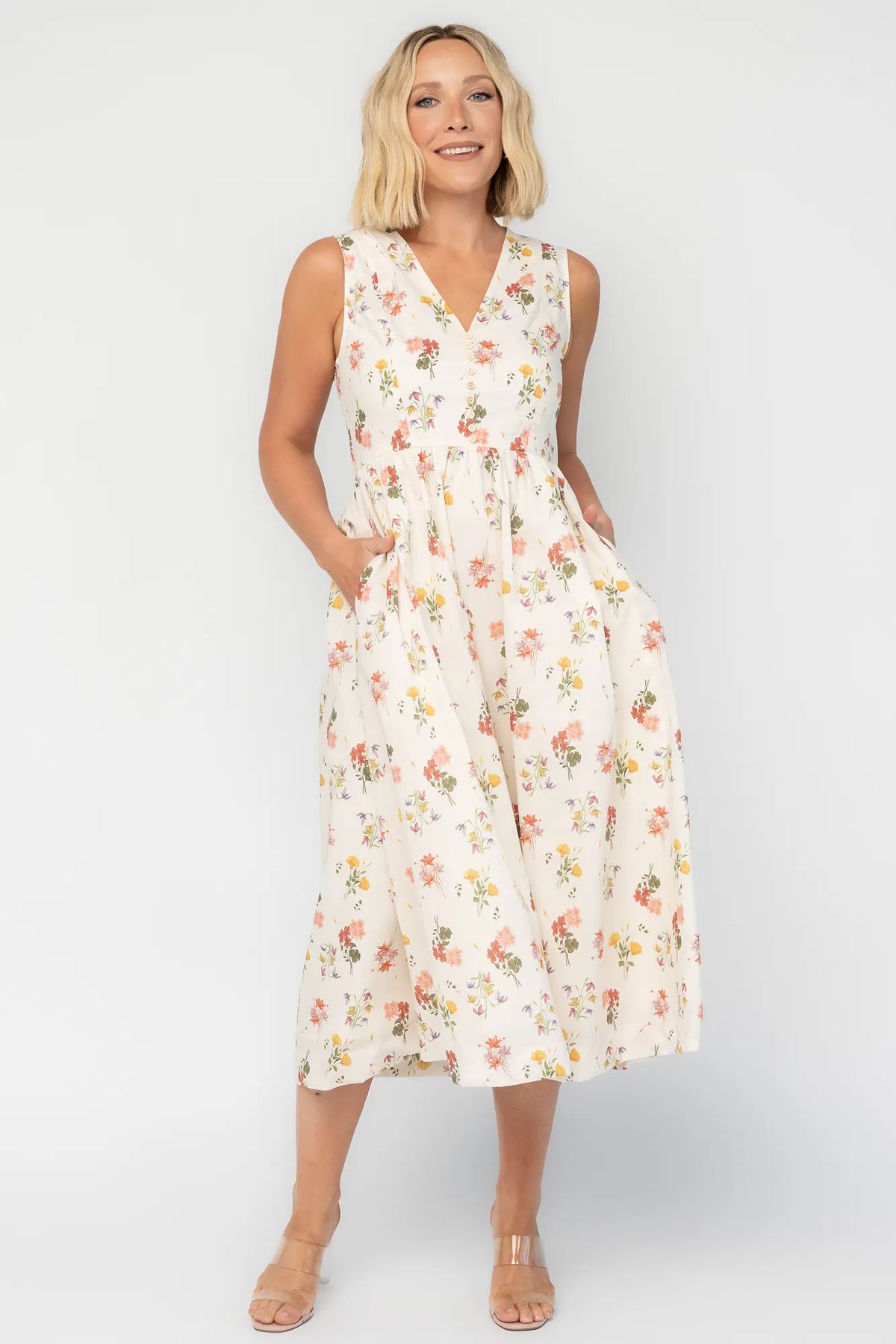 Whitmore Midi Dress | Cream Multi Floral Main image