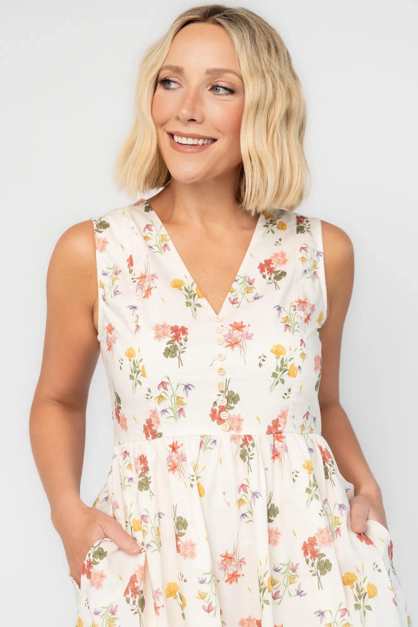 Whitmore Midi Dress | Cream Multi Floral Secondary image