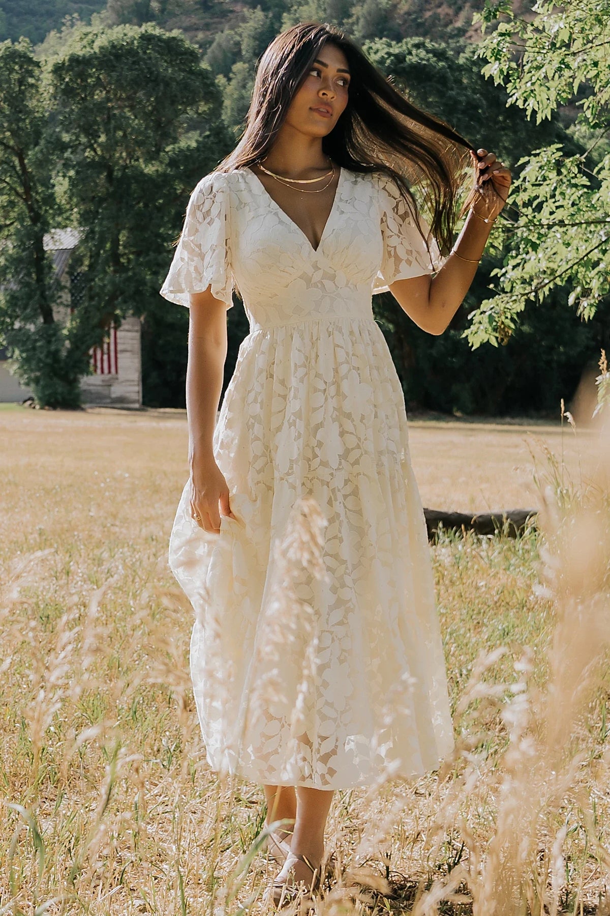 Samara Midi Dress | Cream Main image