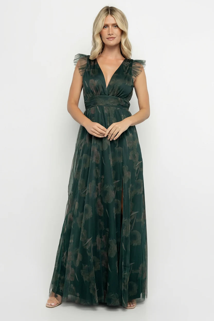 Adelyn Maxi Dress | Green Floral Main image