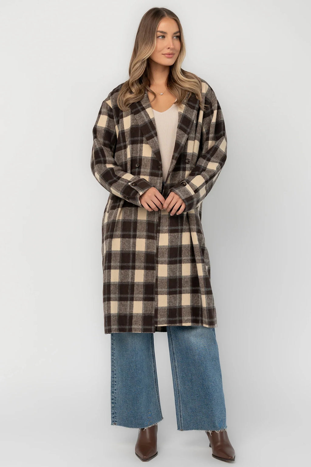 Eira Coat | Brown Plaid