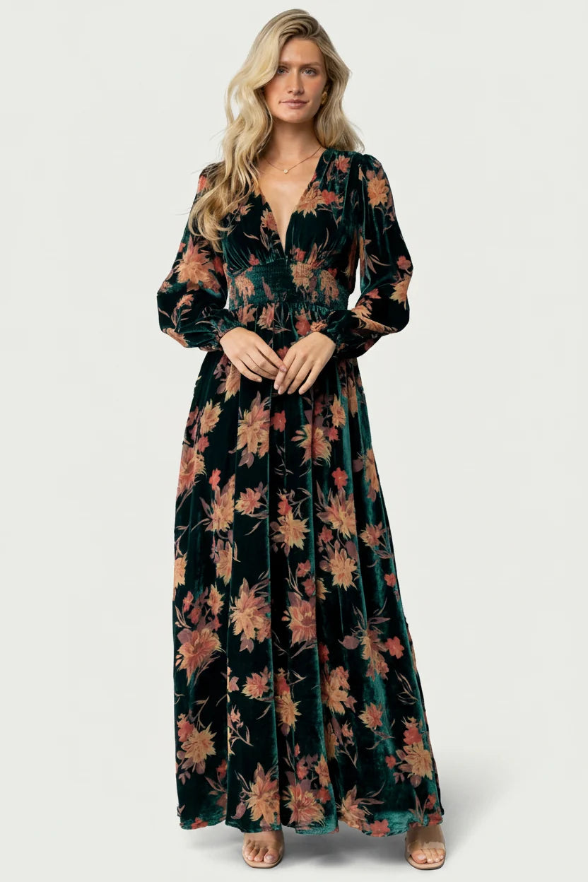 Elina Maxi Dress | Jade Multi Floral Main image