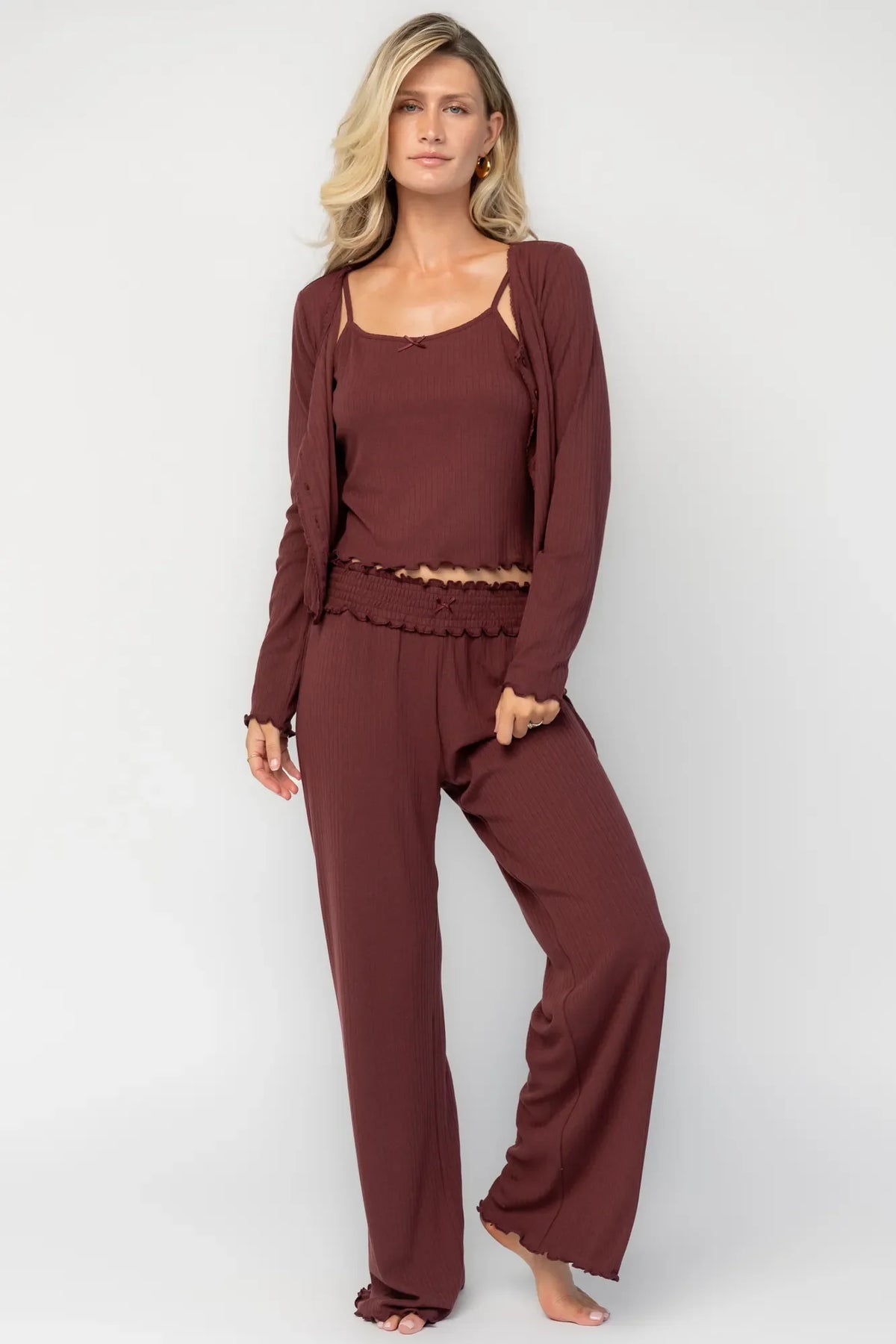 Louise Soft Knit Pajama Set | Mulberry Main image