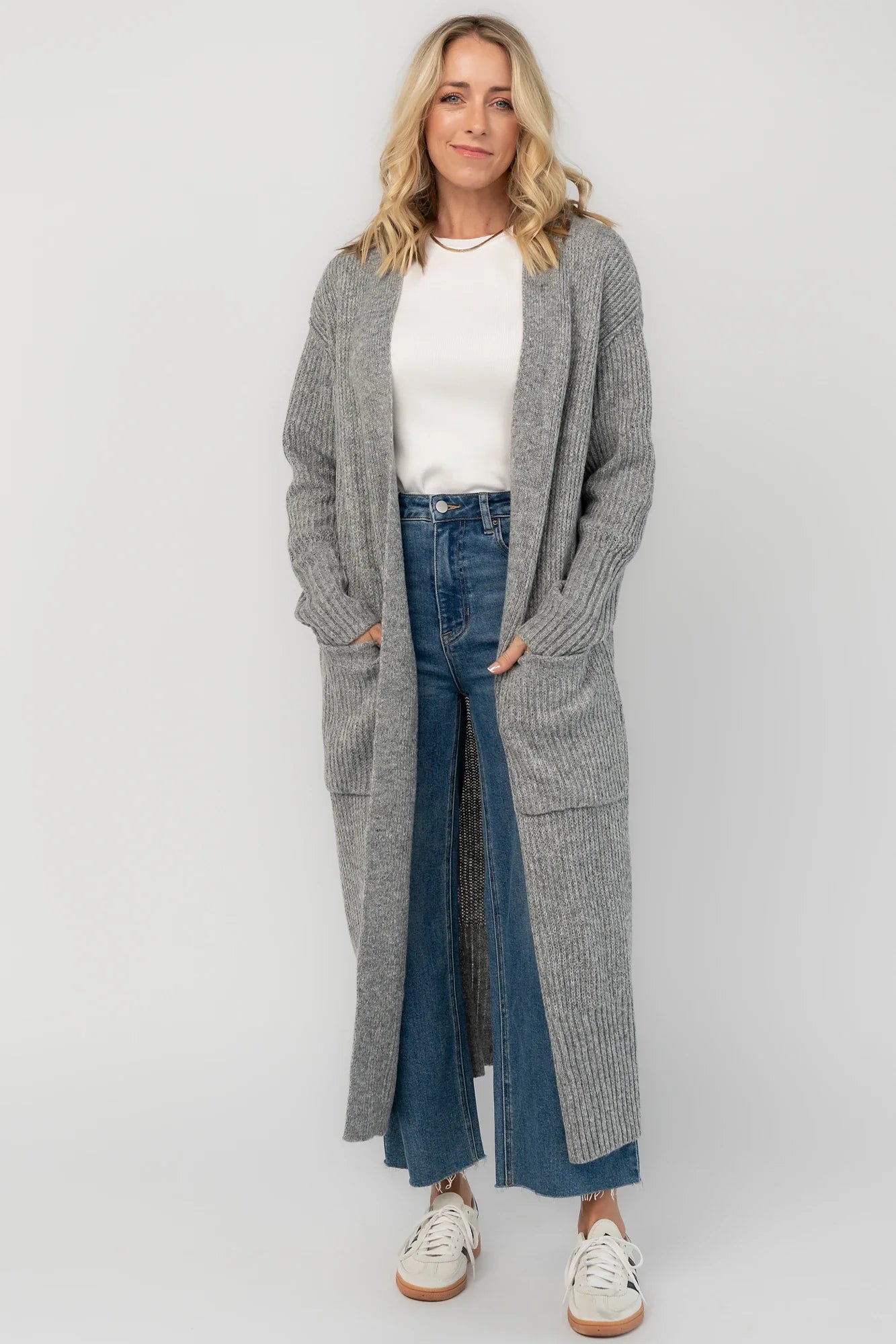 Irving Long Cardigan | Gray Secondary image