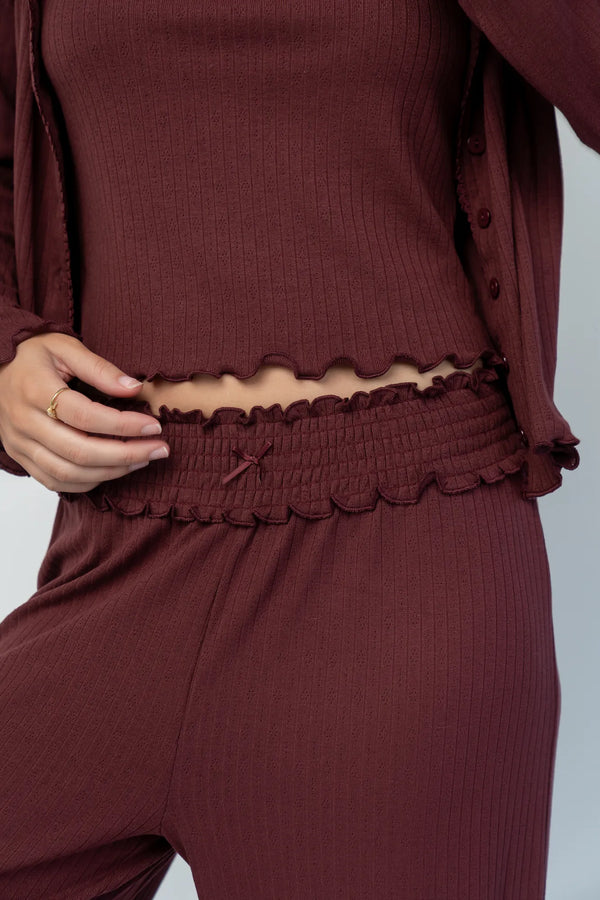 Louise Soft Knit Pajama Set | Mulberry