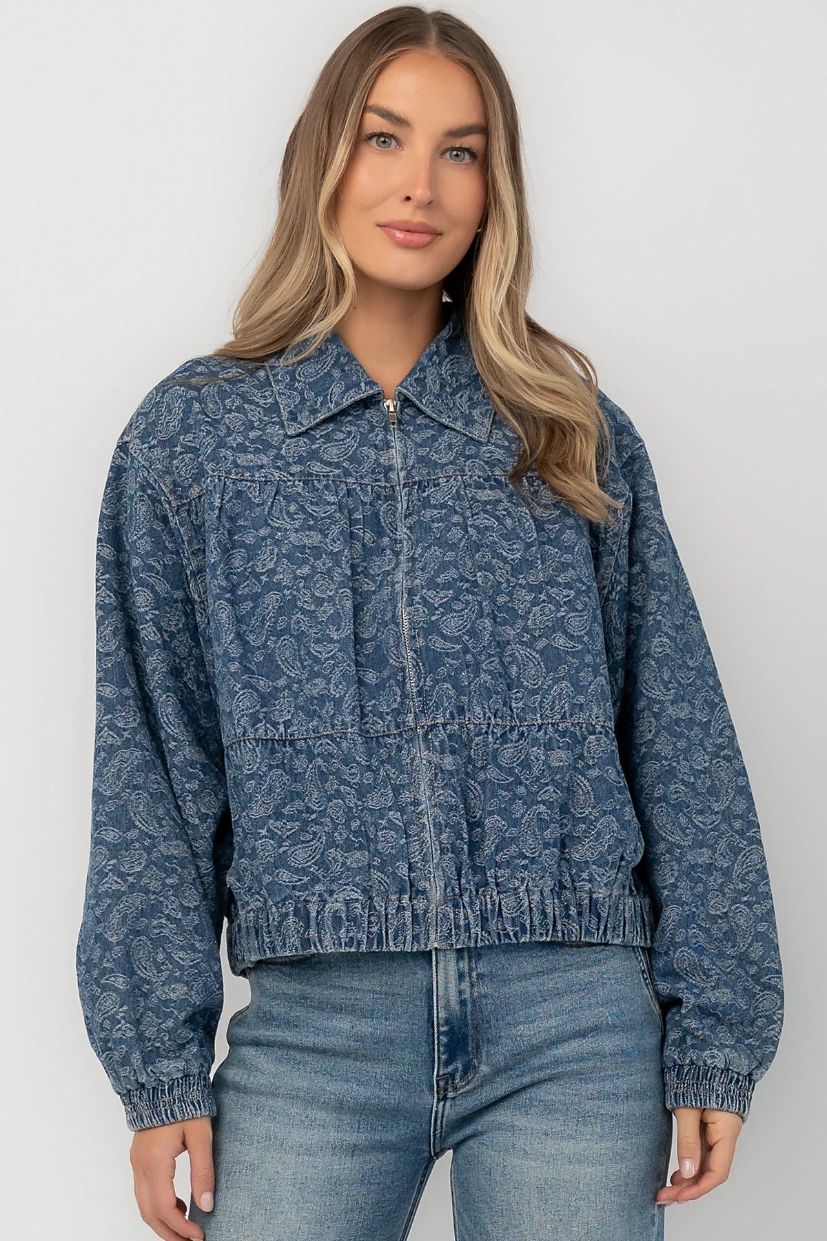 Cody Jacket | Medium Wash Print Main image