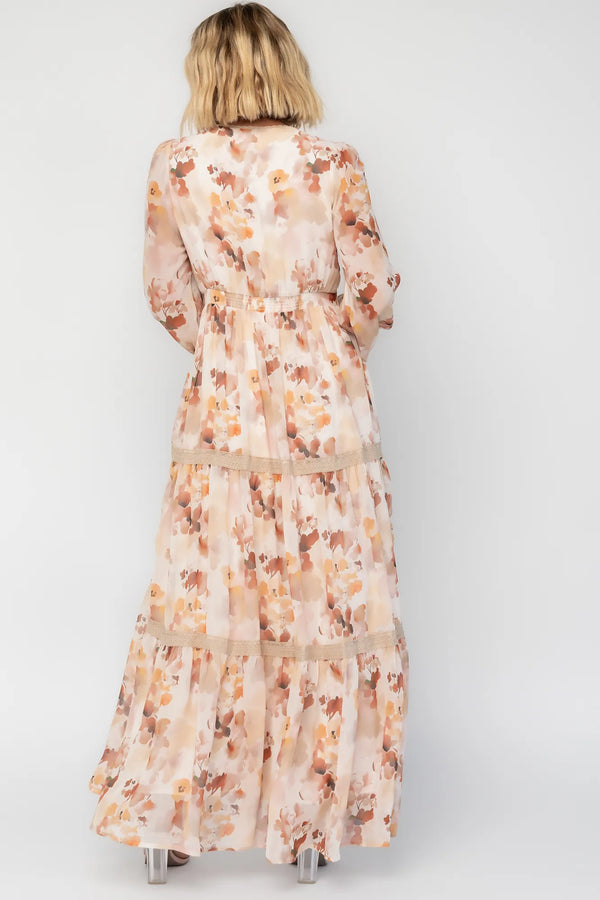Langley Maxi Dress | Warm Abstract Floral