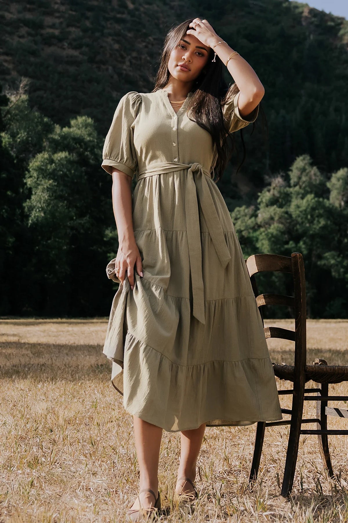 Camille Maxi Dress | Sage Main image