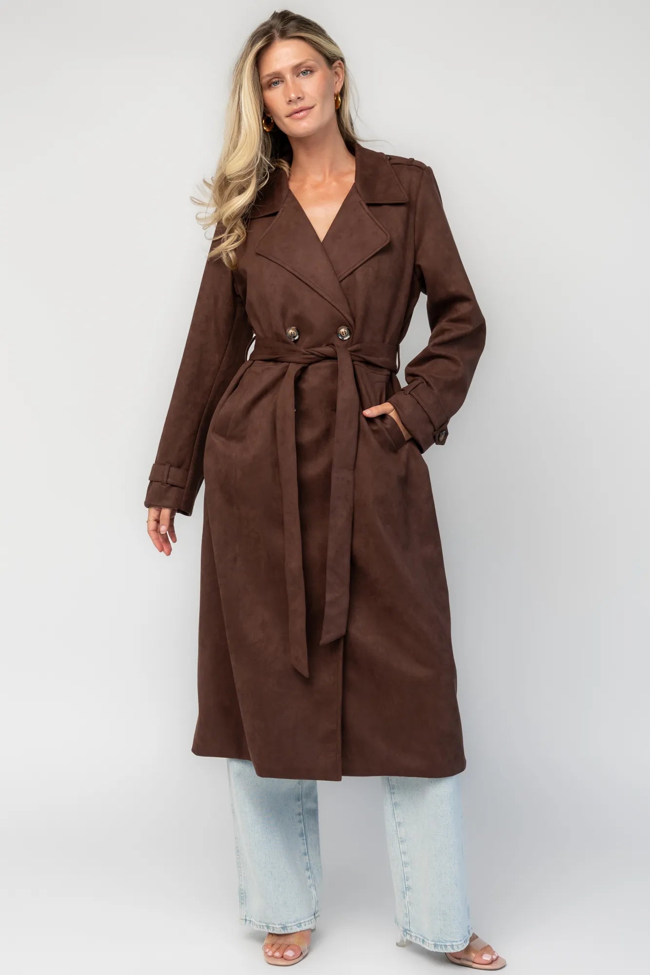 Carnegie Coat | Brown Suede Secondary image