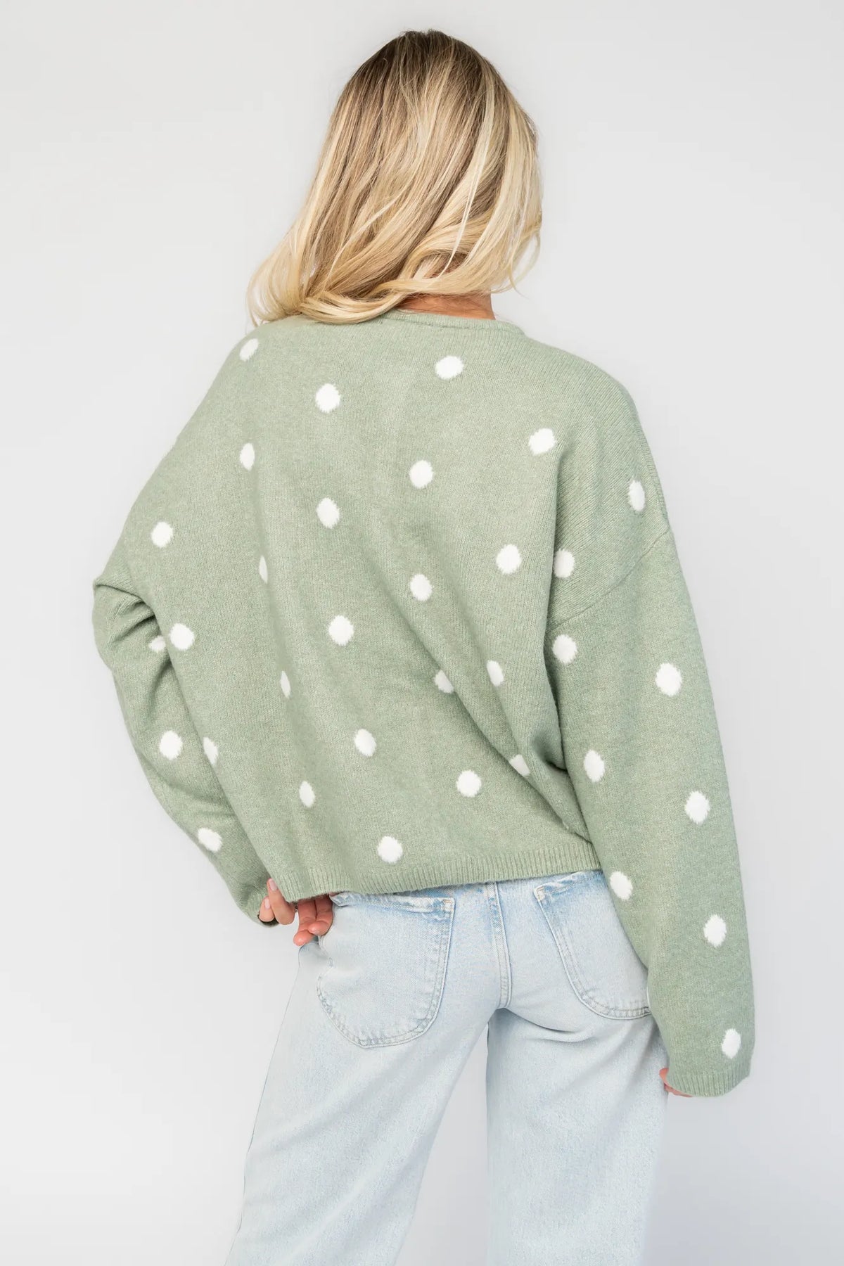 Cinder Cardigan | Sage + White Dot