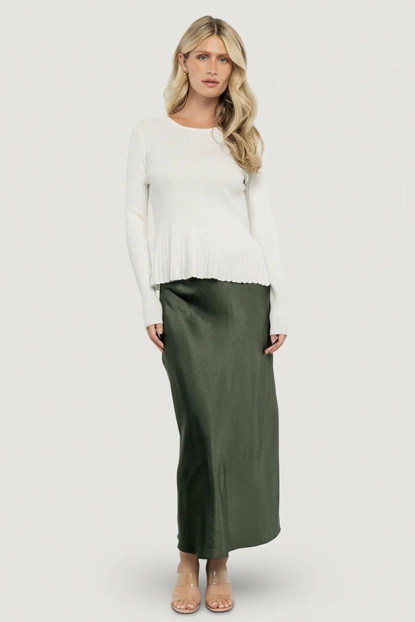 Ainsley Ribbed Top | Off White