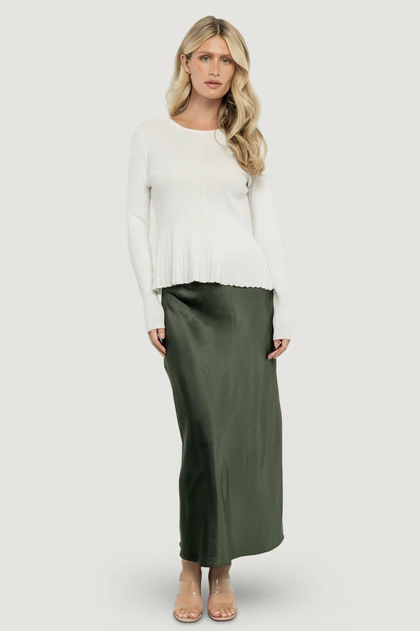 Ainsley Ribbed Top | Off White