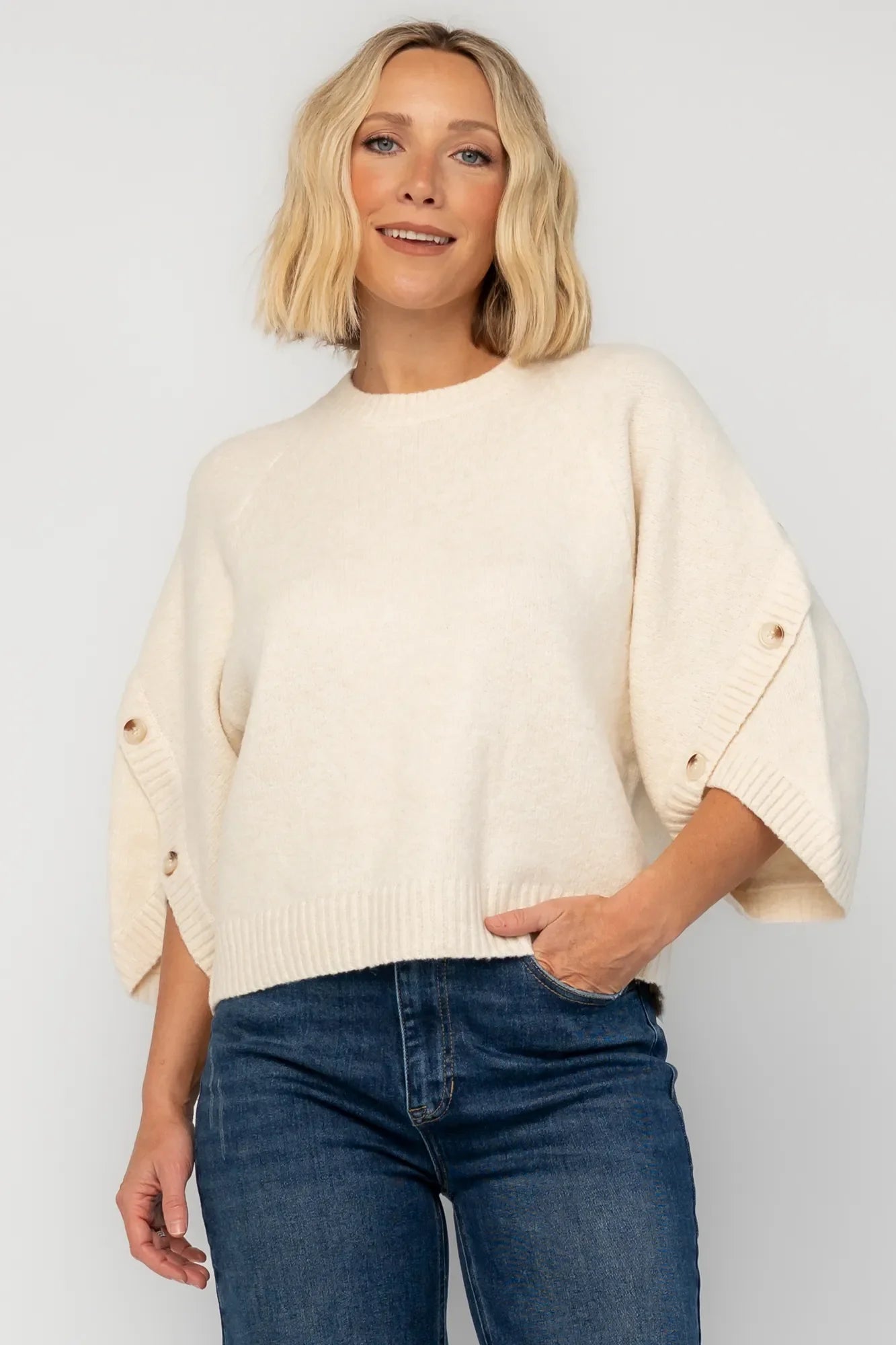 Riverside Knit Sweater | Cream Secondary image