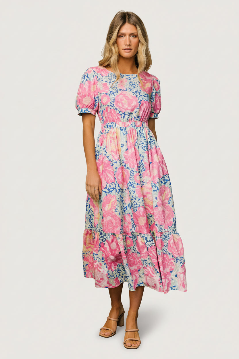 Myers Dress | Blue + Pink Floral Main image