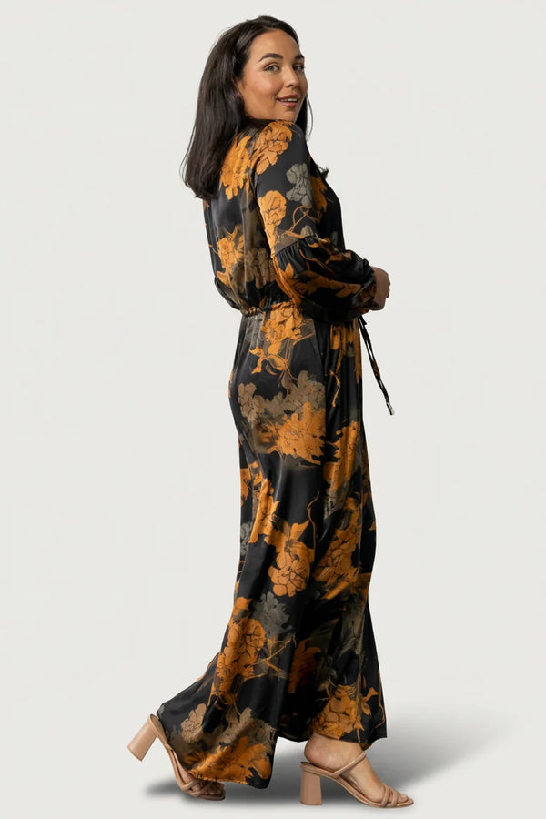 Helen Maxi Dress | Black + Gold