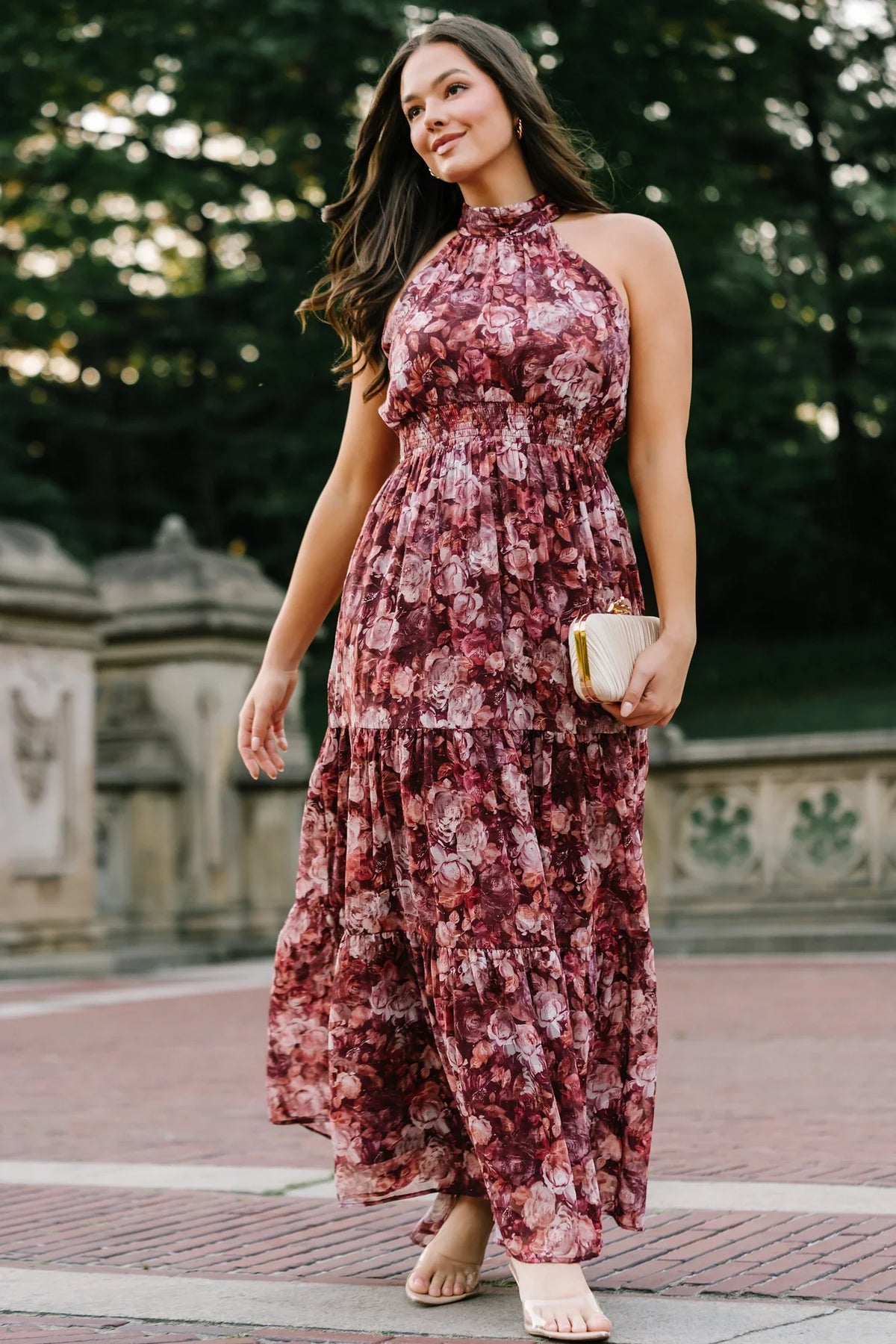 Pulitzer Maxi Dress | Burgundy Floral Main image