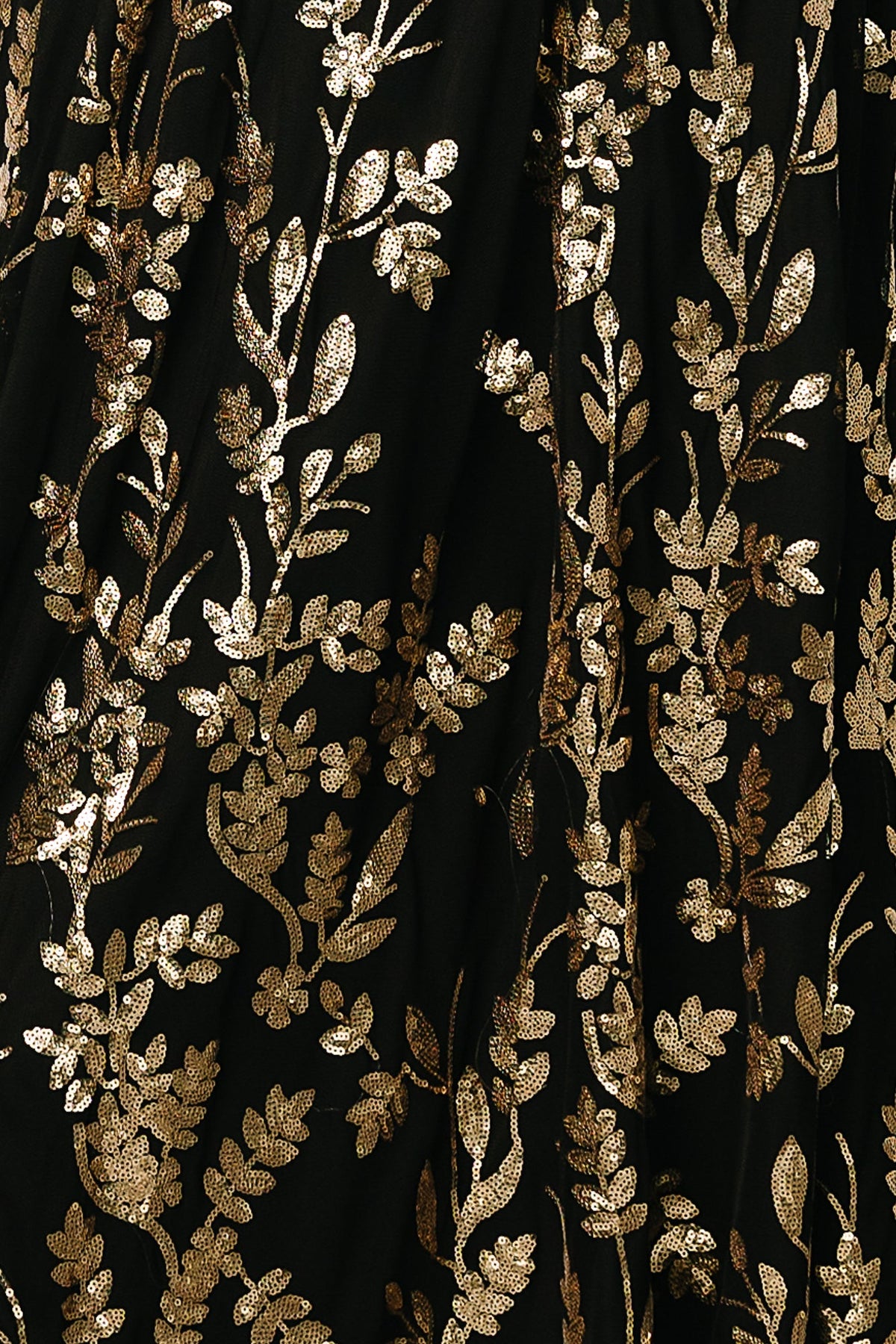 Fabric Swatch - Destiny Sequin | Black + Gold Main image
