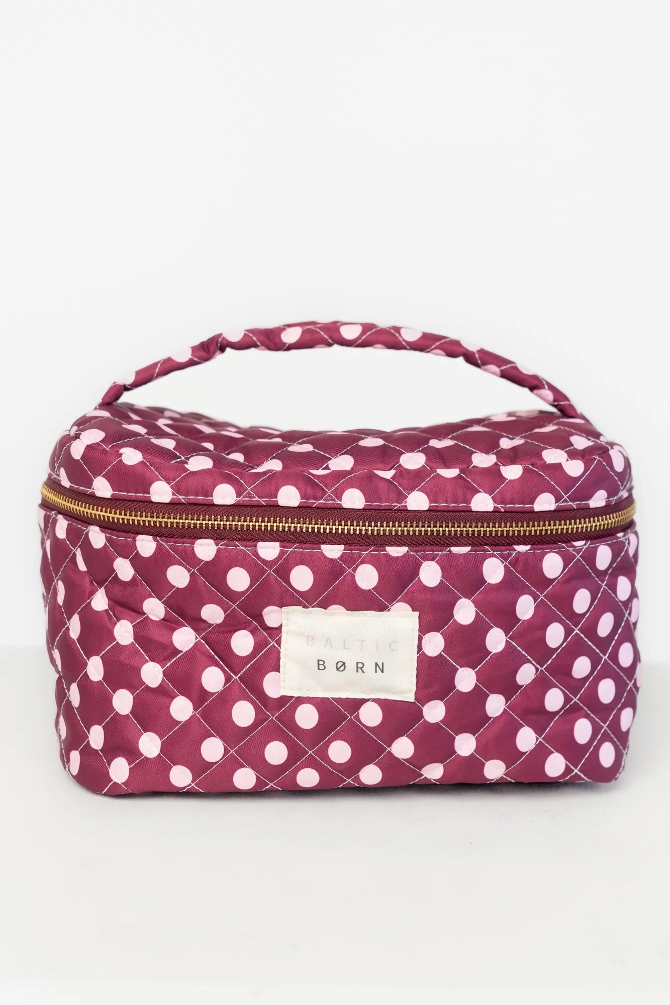 Kelani Quilted Cosmetic Bag Set | Berry + Pink Secondary image