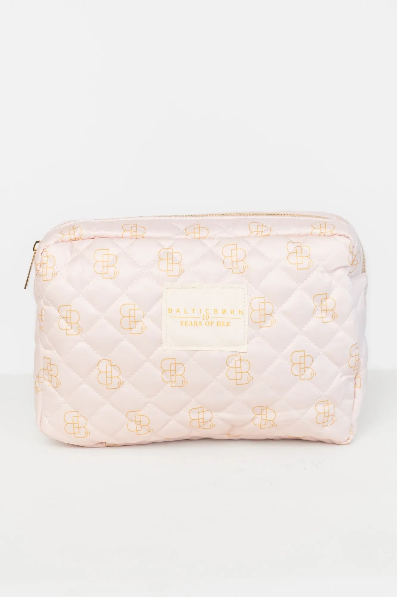 Kelani Quilted Cosmetic Bag Set | Pink Secondary image