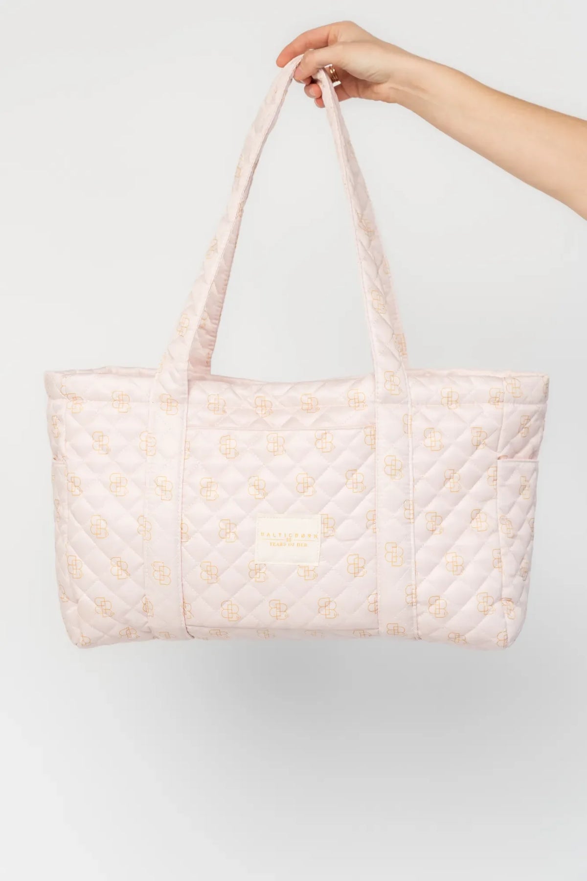 Angela Quilted Tote Bag | Pink Main image