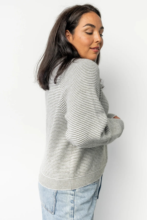 Zadie Striped Sweater | Ivory + Olive