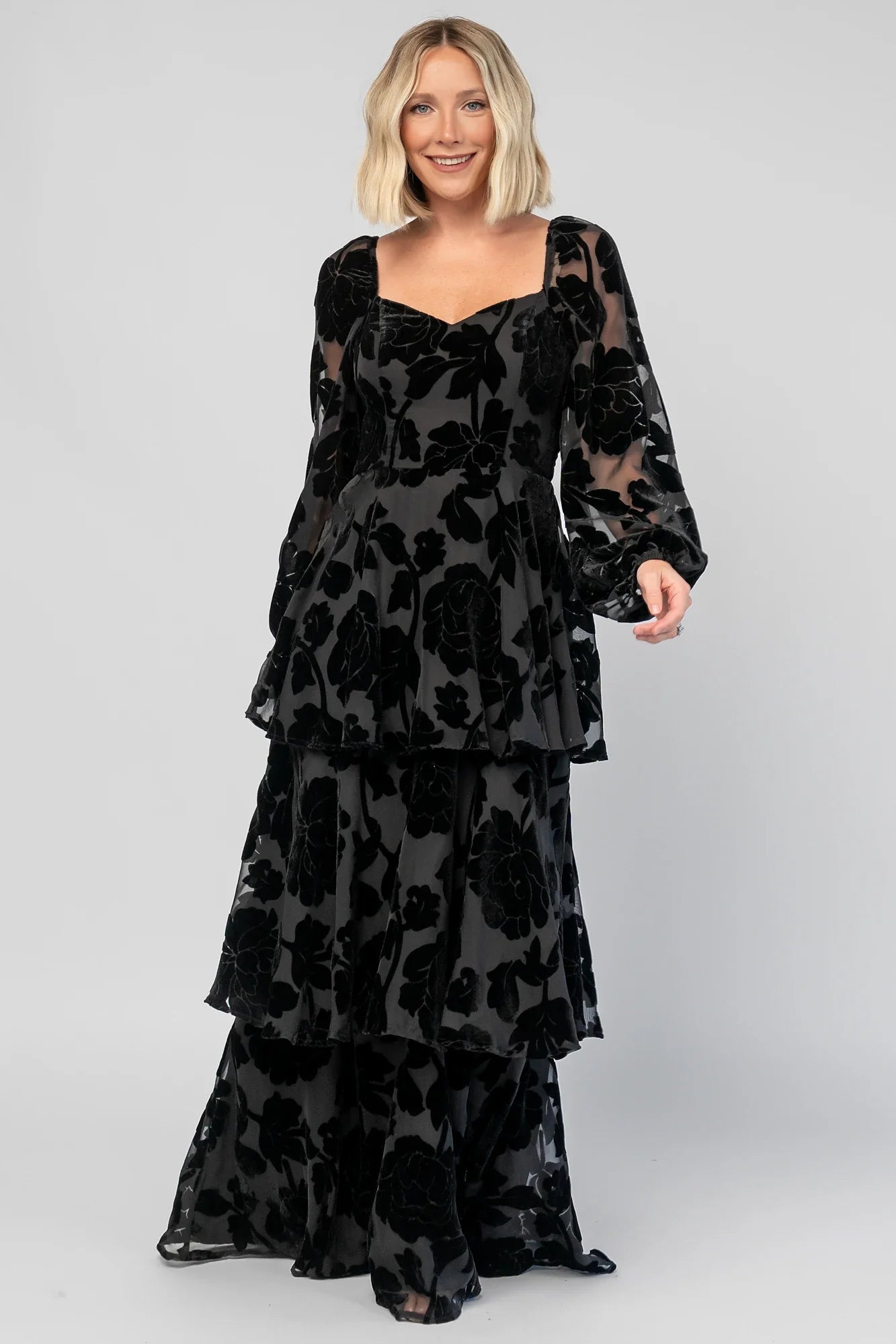 Alexandra Velvet Maxi Dress | Black Secondary image