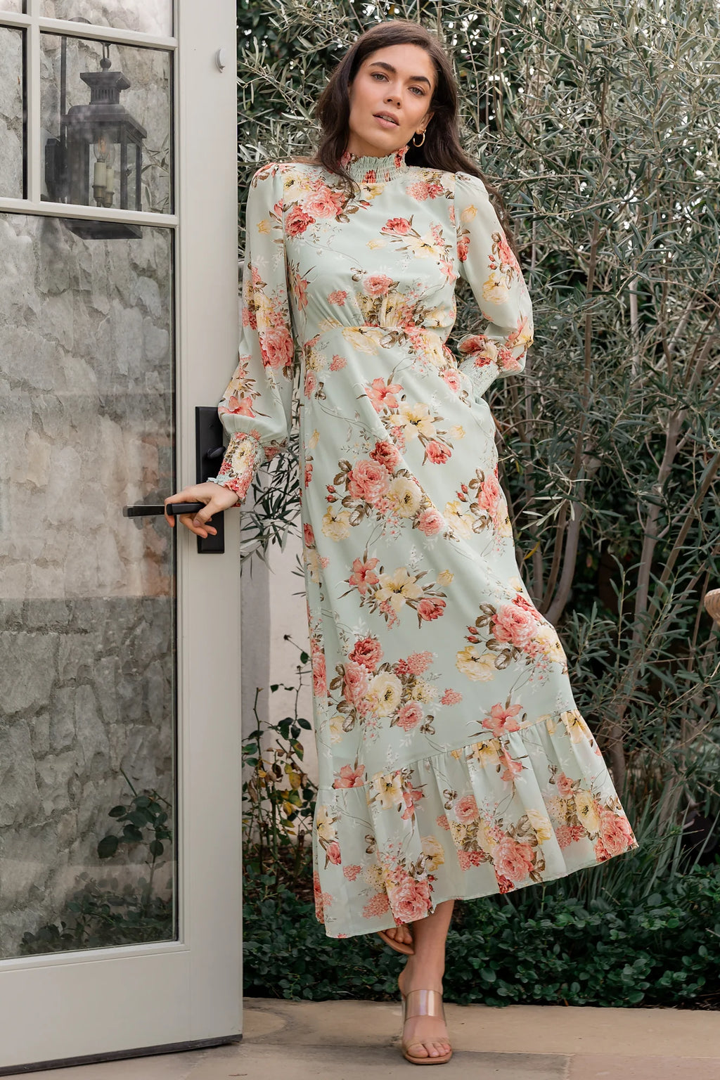 Luciana Maxi Dress | Sage Multi