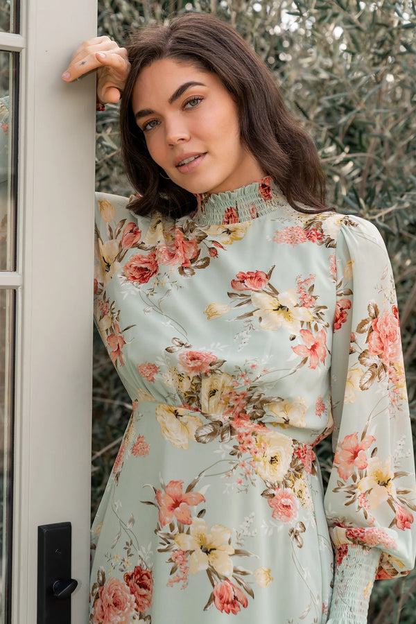 Luciana Maxi Dress | Sage Multi