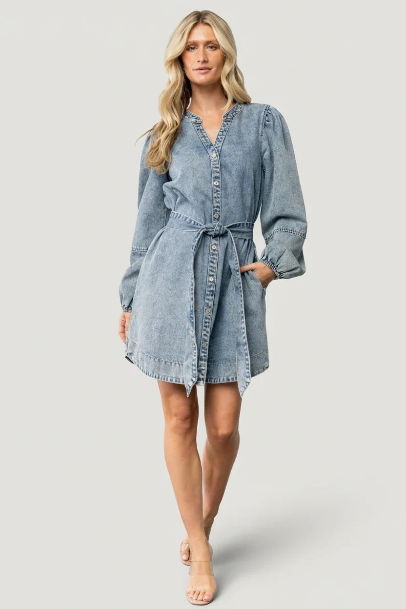Tora Denim Dress | Light Wash