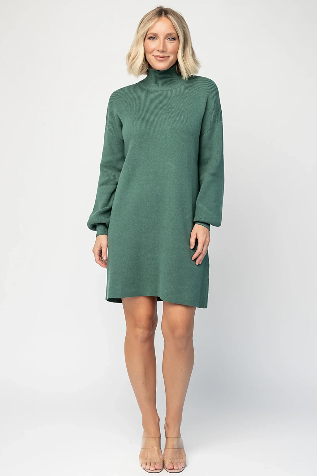 Harlow Sweater Dress | Evergreen