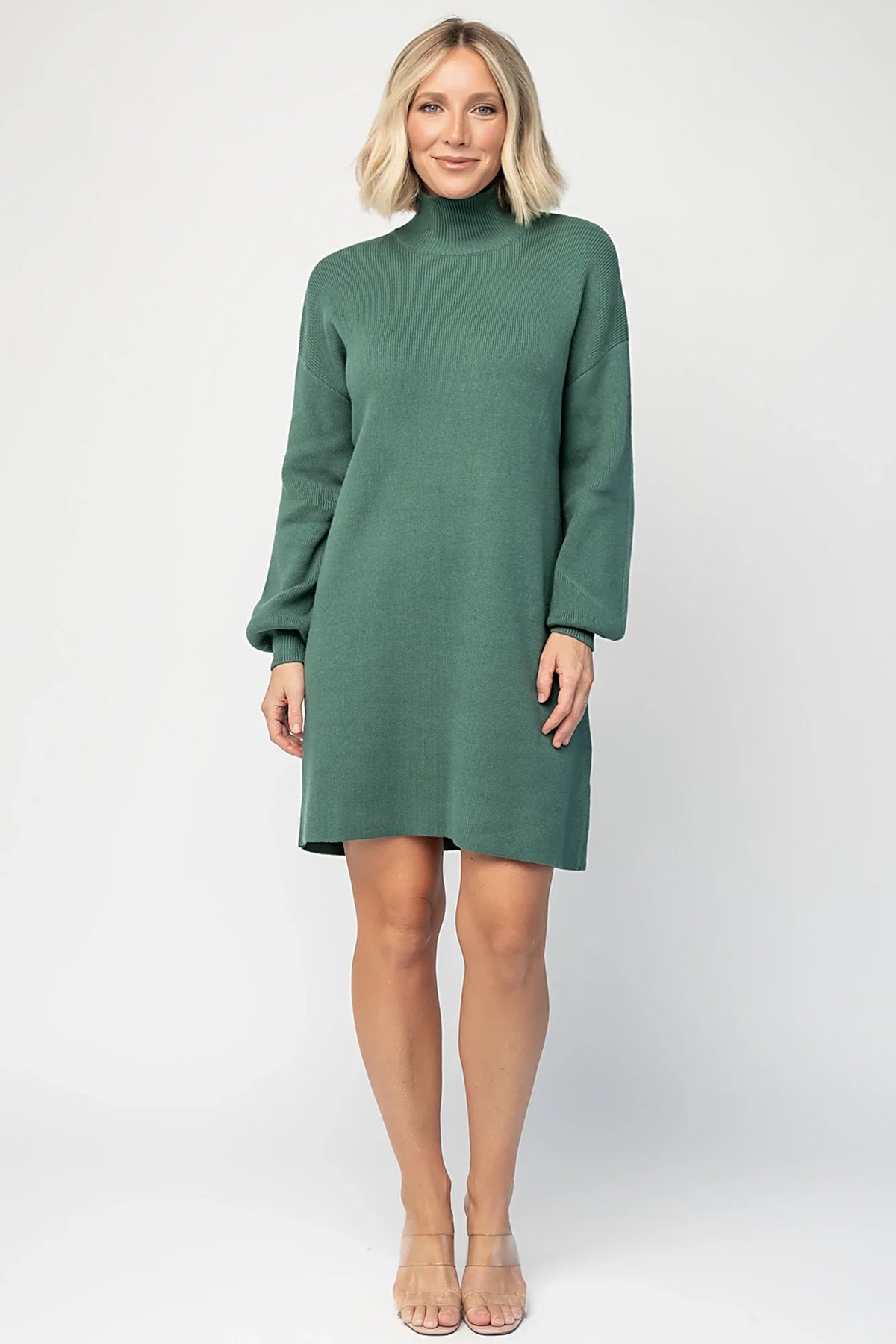 Harlow Sweater Dress | Evergreen Main image