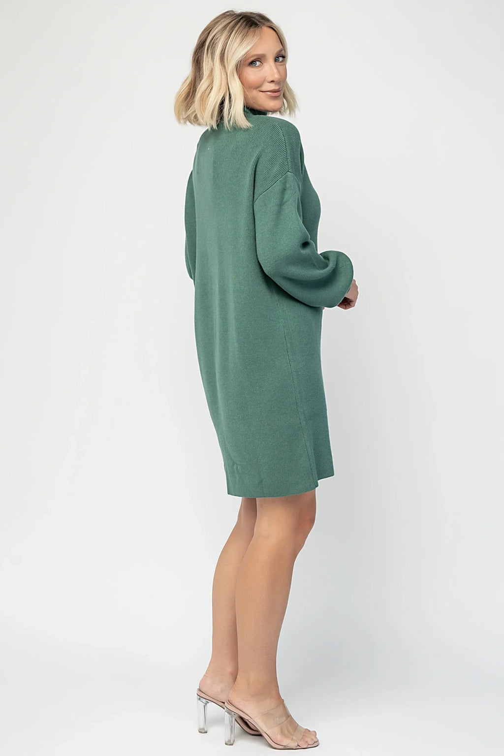 Harlow Sweater Dress | Evergreen