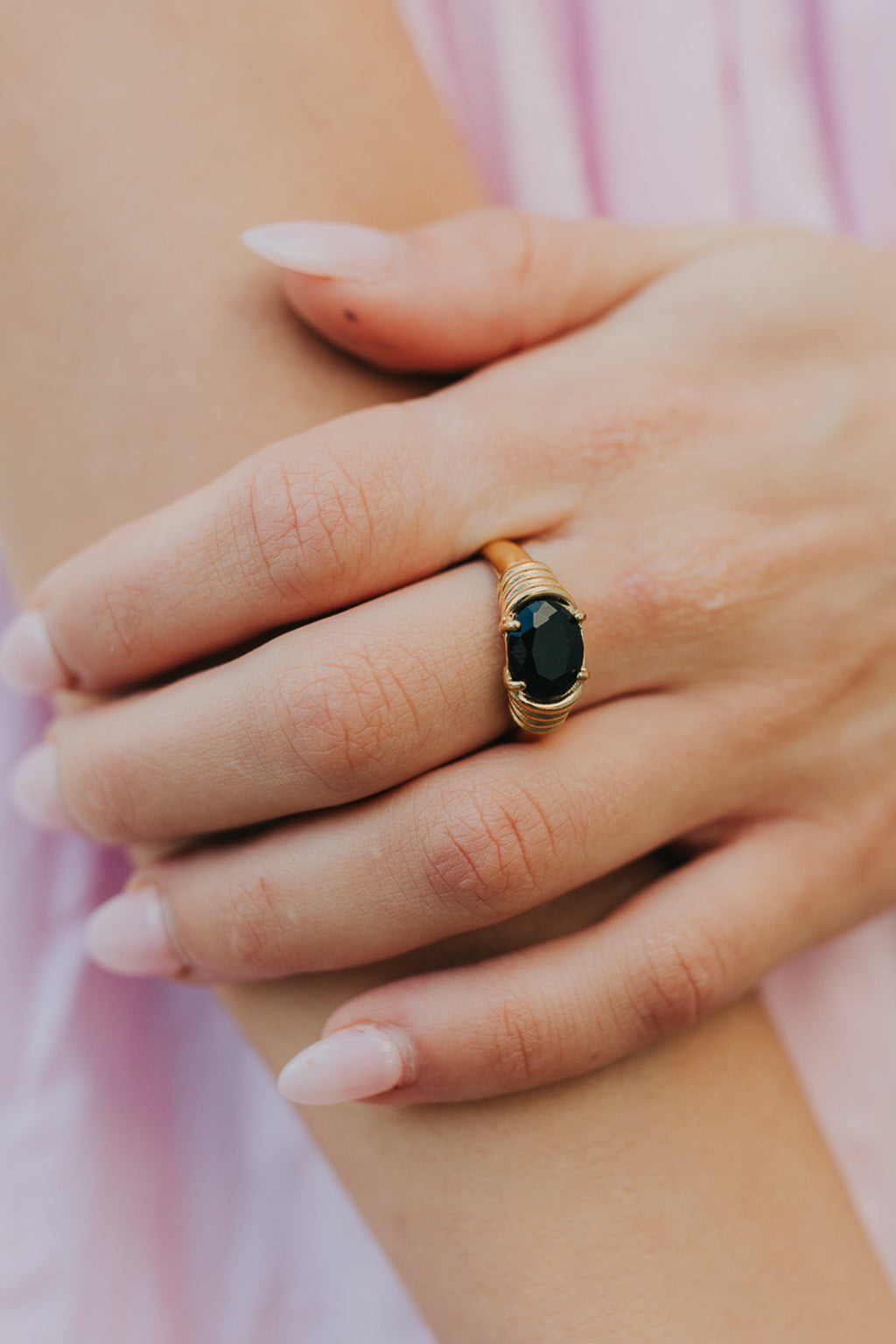 The Maddie Ring in Onyx