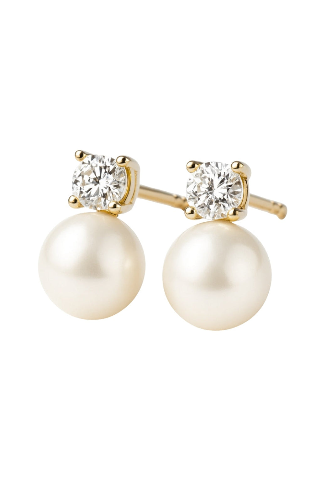 The Molly Pearl Studs in Gold