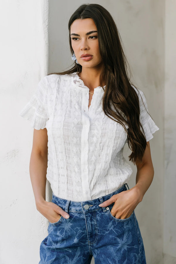 Zara Lace Top | White