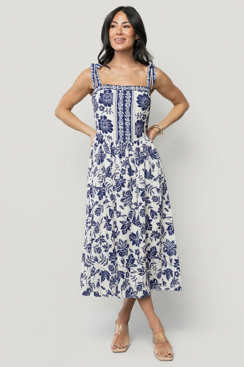 Isabel Midi Dress | Blue Print Main image