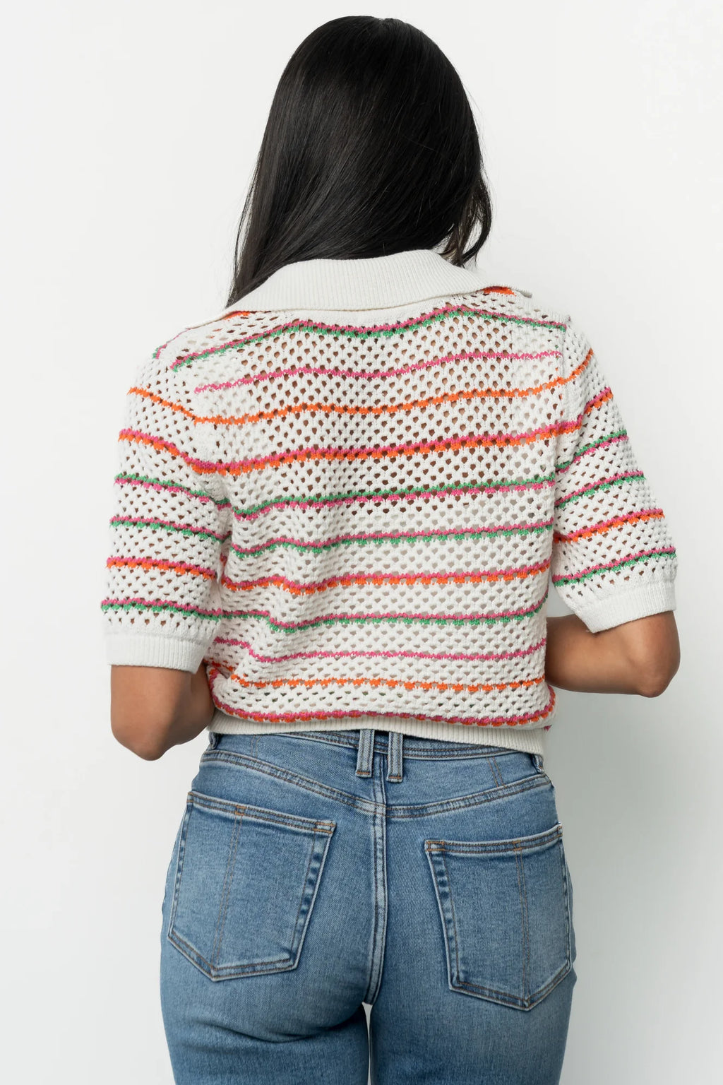 Viento Button Up Cardigan | Multi Stripe