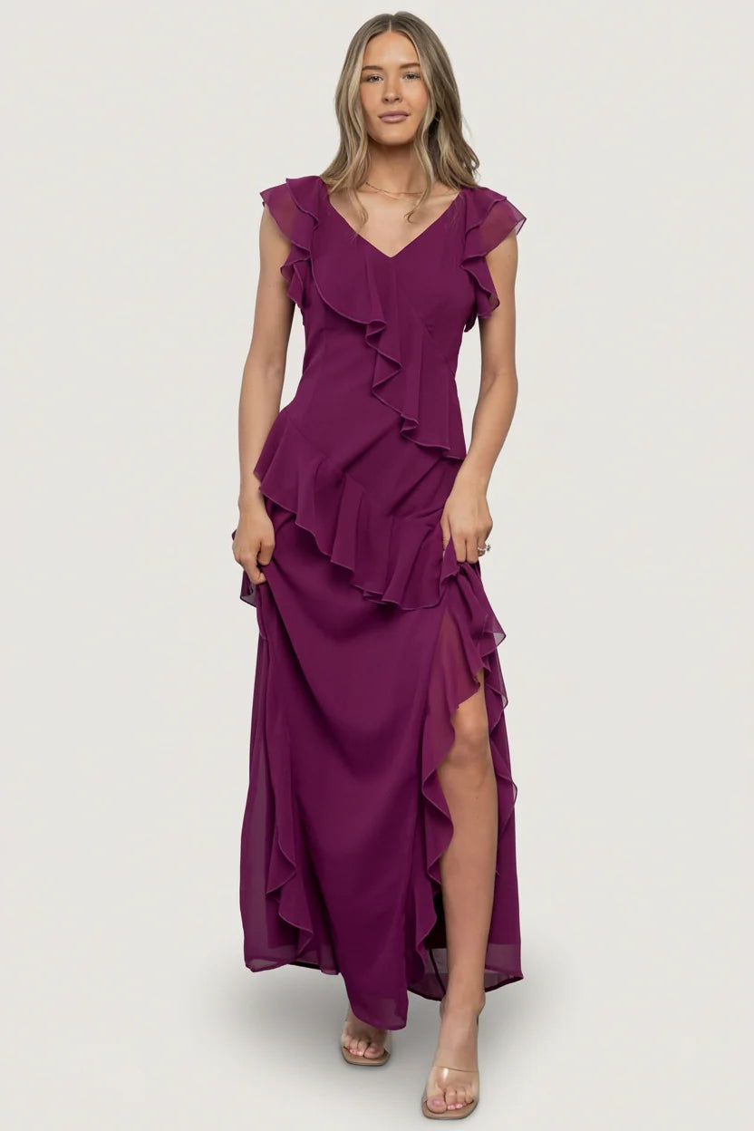 Margaret Ruffle Maxi Dress | Orchid Main image