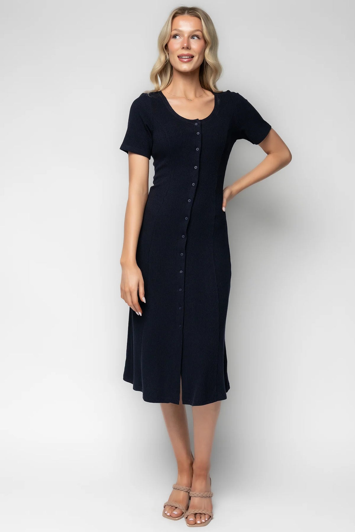 Océane Midi Dress | Navy Main image