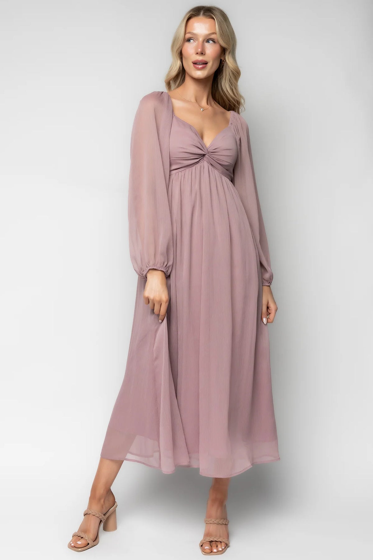 Dione Midi Dress | Dusty Lilac Main image
