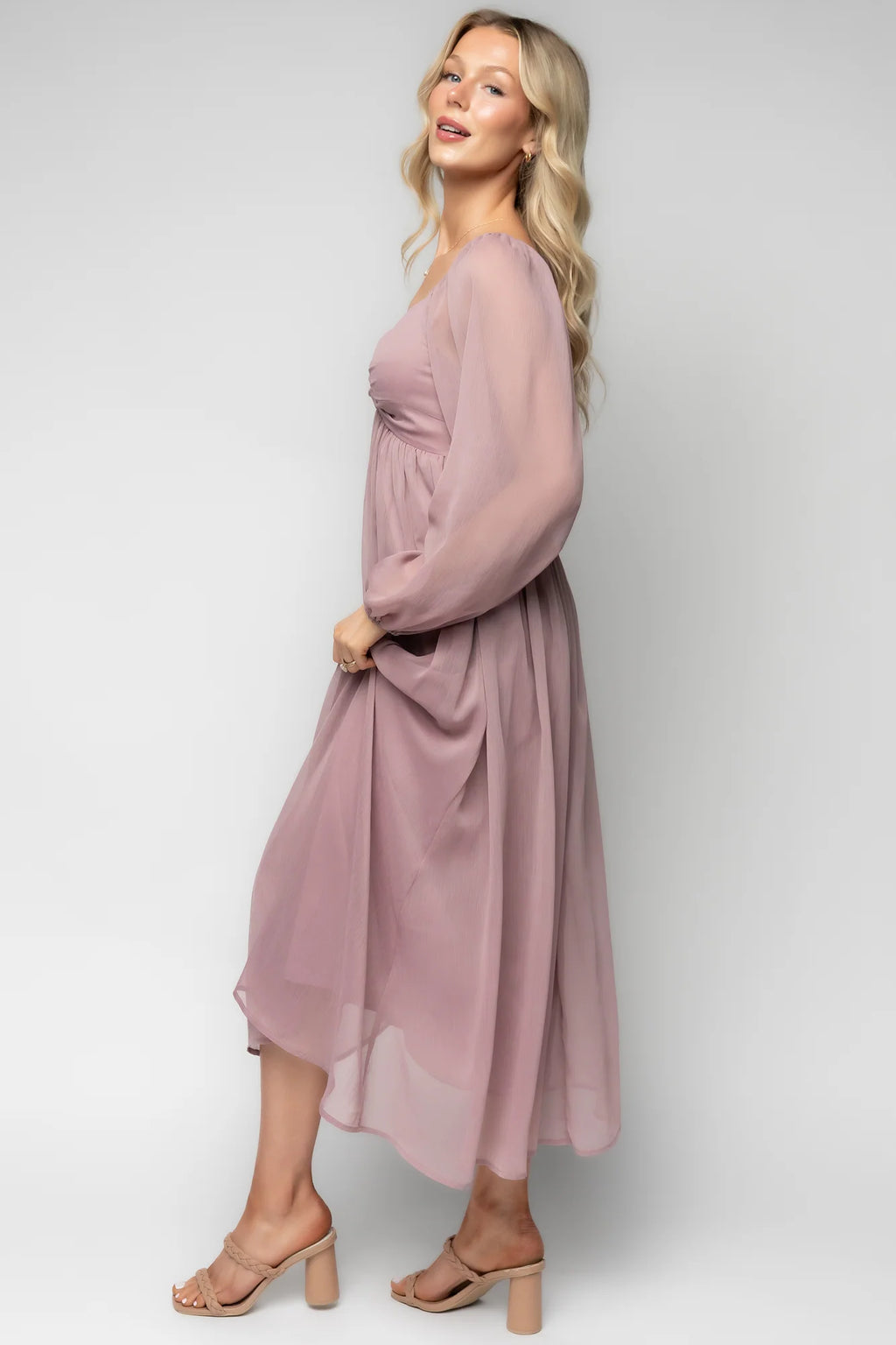 Dione Midi Dress | Dusty Lilac