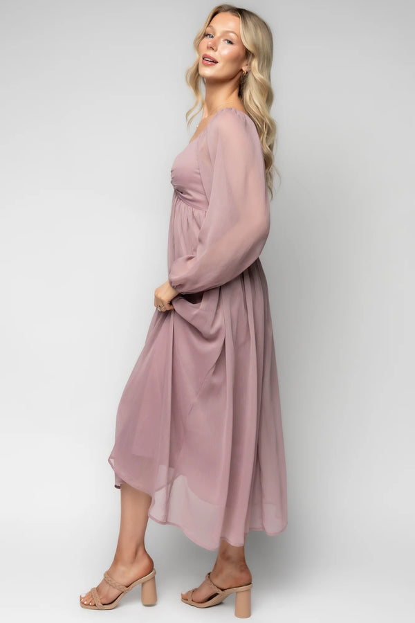 Dione Midi Dress | Dusty Lilac
