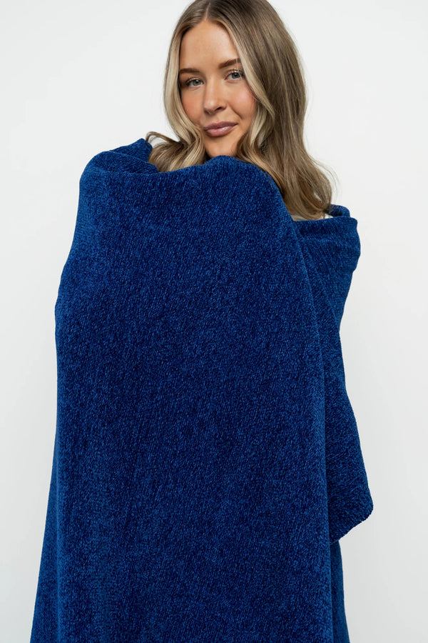 Chrissy Throw Blanket | Cobalt