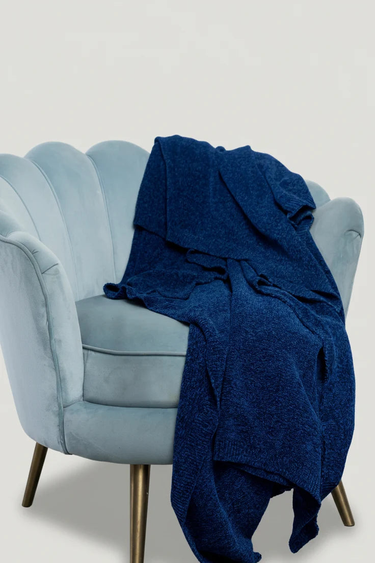 Chrissy Throw Blanket | Cobalt Secondary image