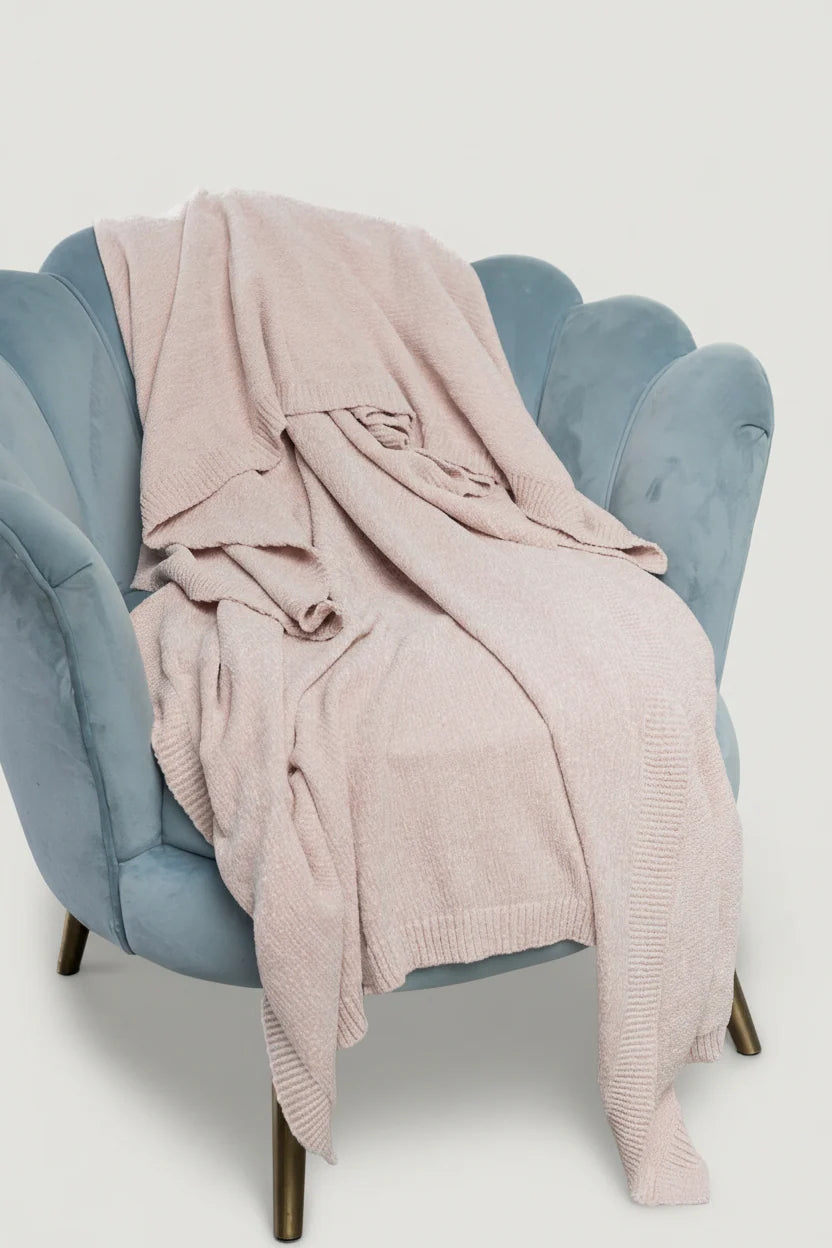 Chrissy Throw Blanket | Pale Blush Secondary image