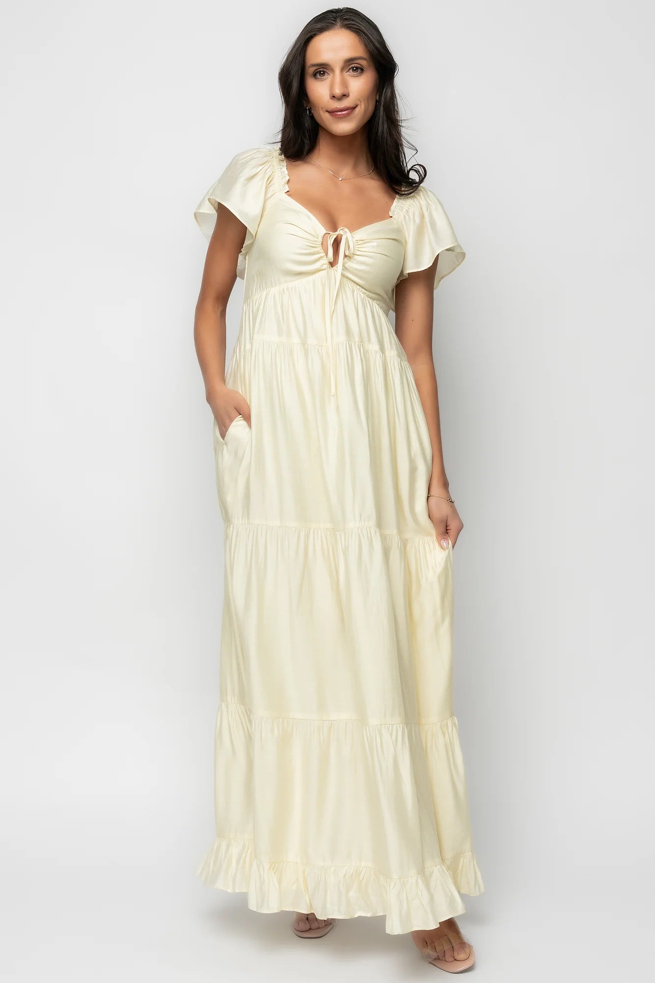 Agatha Maxi Dress | Pale Yellow Secondary image