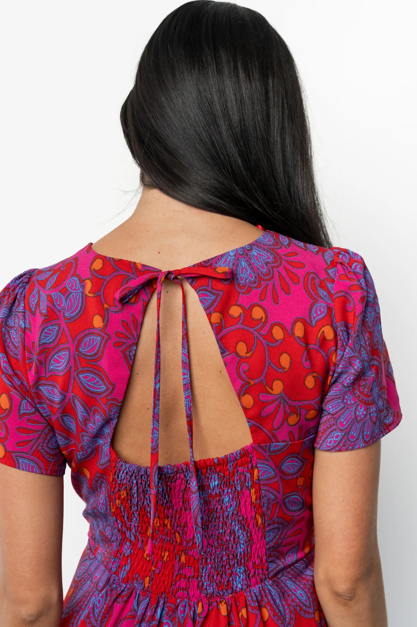 Gwen Maxi Dress | Fuchsia Print Secondary image
