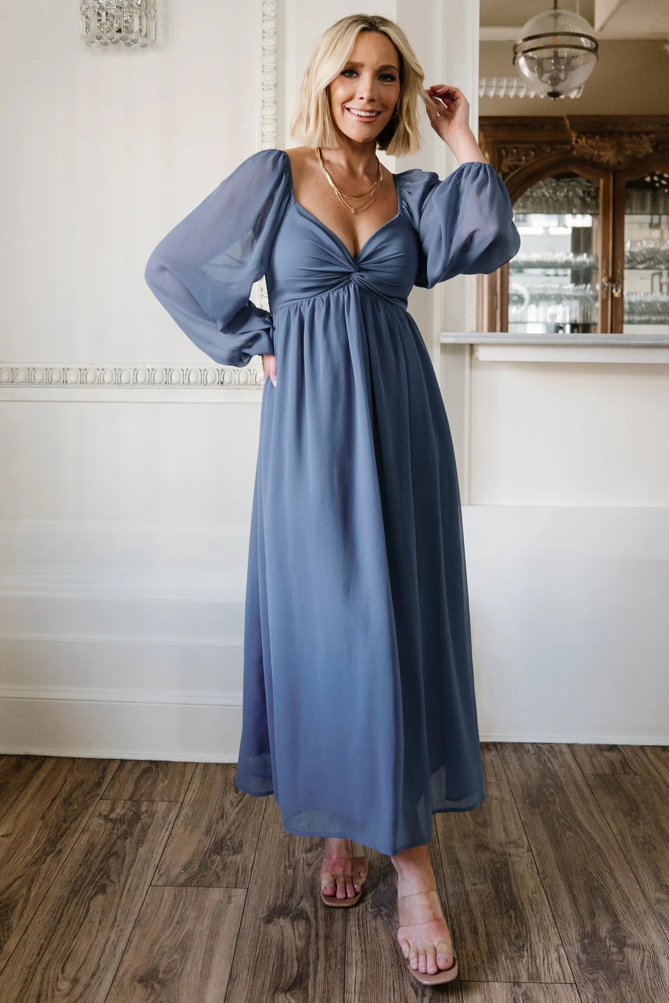 Dione Midi Dress | Blue Secondary image
