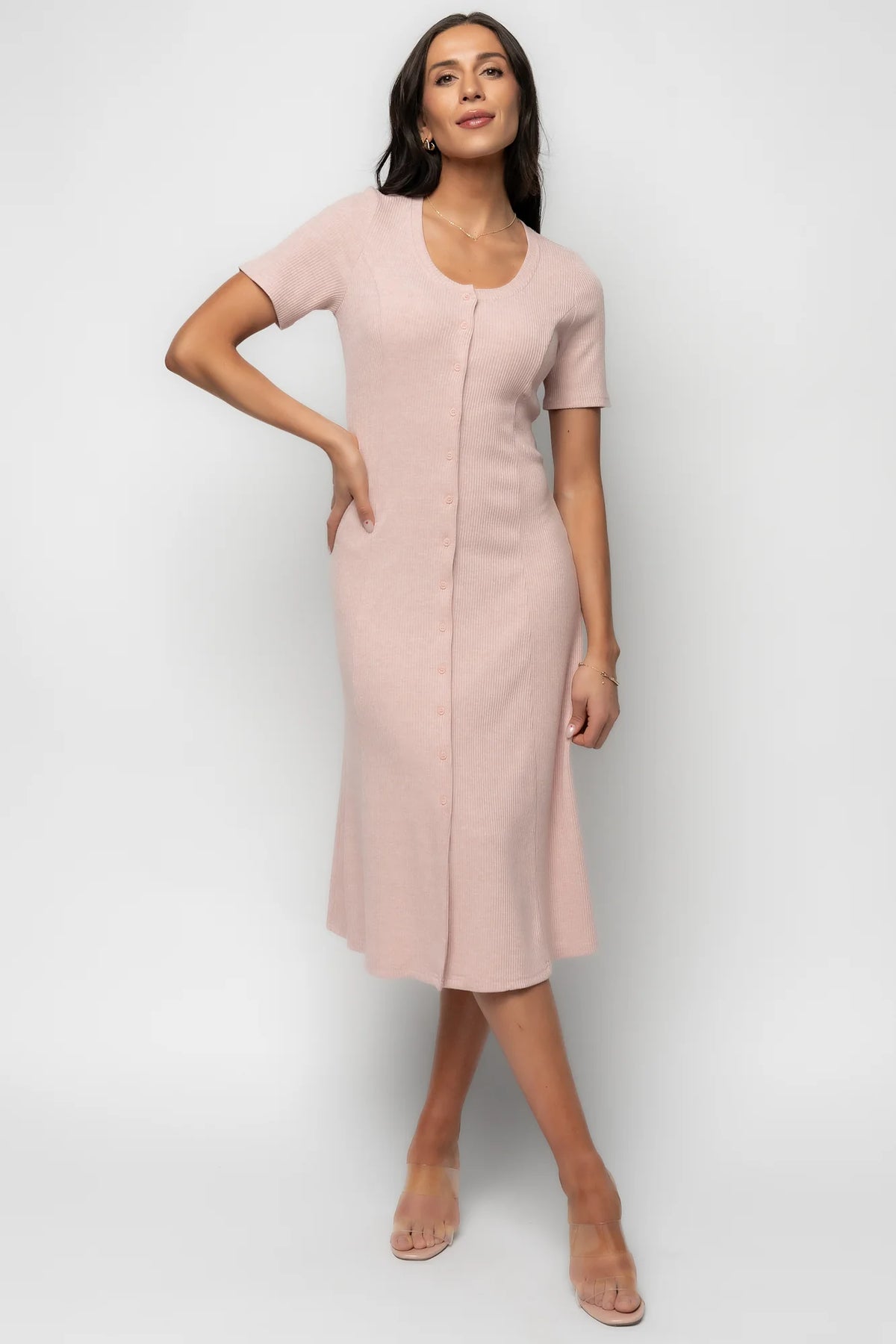 Océane Midi Dress | Blush Main image