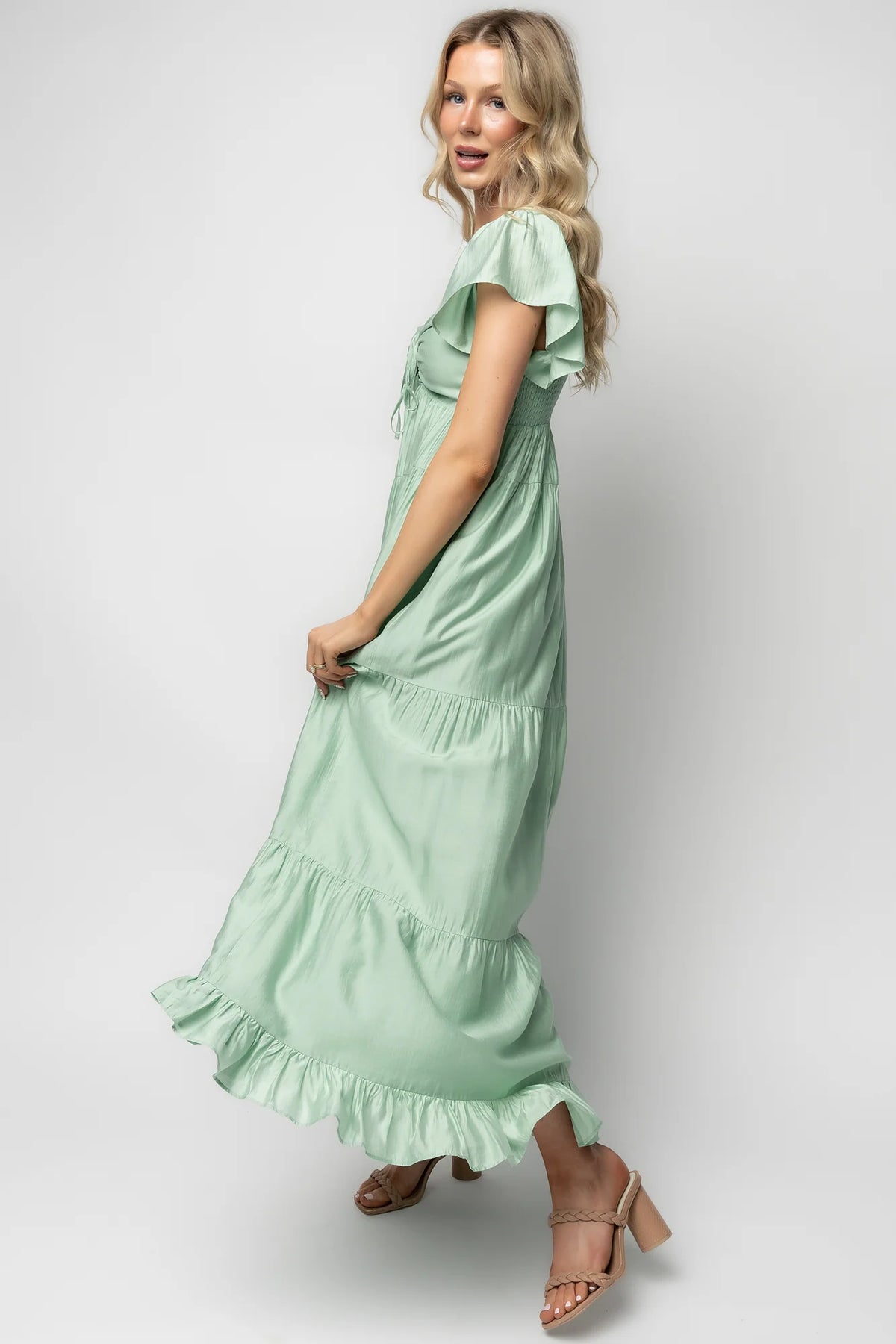 Agatha Maxi Dress | Light Sage